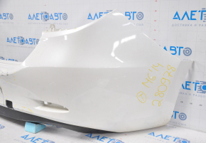 Rear bumper bare Mazda 6 13-17 usa white missing left part, tears, broken fasteners, dented