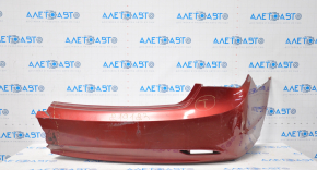 Rear bumper bare Hyundai Sonata 11-13 red no left part, broken fasteners