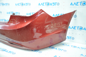 Rear bumper bare Hyundai Sonata 11-13 red no left part, broken fasteners