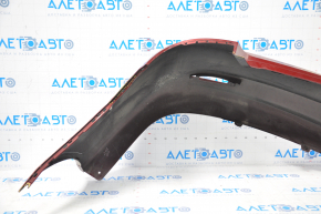 Rear bumper bare Hyundai Sonata 11-13 red no left part, broken fasteners