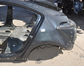 Quarter wing rear left Chevrolet Volt 11-15 graphite on body, dent, bumps