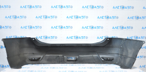 The rear bumper is bare, Nissan Rogue 14-16 blue, the left side is torn, the fasteners are torn, there is a dent in the center, and there are scratches.