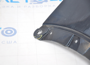 The rear bumper is bare, Nissan Rogue 14-16 blue, the left side is torn, the fasteners are torn, there is a dent in the center, and there are scratches.