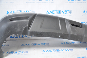 Rear bumper bare Nissan Rogue 14-16 silver no right part, dent, worn bottom