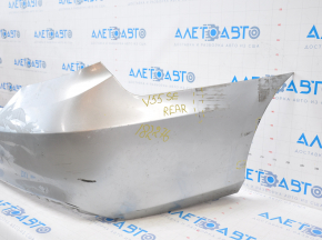 Rear bumper bare Toyota Camry v55 15-17 usa SE silver, no left part, dents, mount is crushed