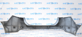Rear bumper bare Ford Fusion mk5 13-18 for parking sensors, white, tears, dented corner, broken fasteners