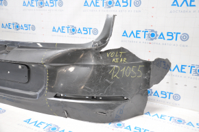 Rear bumper bare Chevrolet Volt 11-15 graphite no right part, dented, broken fasteners
