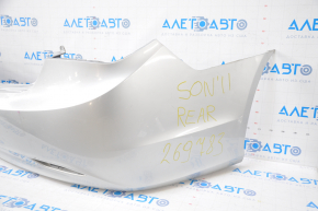 Rear bumper bare Hyundai Sonata 11-13 silver no left part