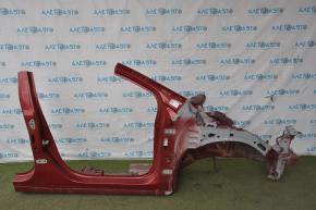 Front right quarter Chevrolet Volt 11-15 red with central pillar, dented