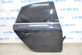 Door assembly rear right Audi A4 B8 08-16 sedan, blue LX5R, bumpers