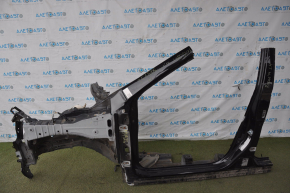 Front left quarter Nissan Rogue 14-20 black with central pillar, dented, pokes