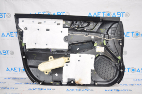Door trim card front right Subaru Outback 15-16 black, leather, wood insert, scratches on wood insert