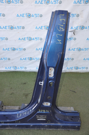 Front quarter left Hyundai Sonata 15-19 blue with central pillar, pokes