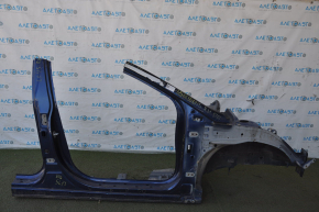 Front quarter right Hyundai Sonata 15-19 blue with central pillar, pokes