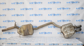 Muffler rear part resonator with barrel Audi A4 B8 13-16 rest 2.0T with tips