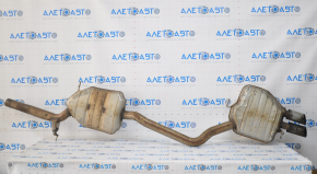Muffler rear part resonator with barrel Audi A4 B8 13-16 rest 2.0T with tips