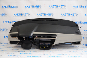 Dashboard front panel with AIRBAG Toyota Avalon 13-18 gray leather, curved side trims
