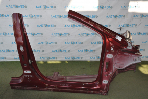 Front right quarter Chevrolet Volt 16 - red with central pillar, sawn off side member, dented, bumps