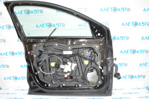 Door assembly front left Chrysler 200 15-17 black