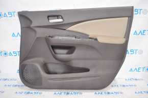 Door trim card front right Honda CRV 12-14 black, gray insert, for cleaning