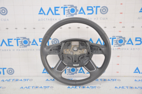 Bare steering wheel Audi A4 B8 13-16 leather gray, no buttons, 4 spokes, worn