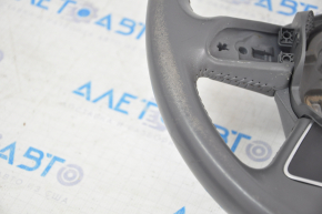 Bare steering wheel Audi A4 B8 13-16 leather gray, no buttons, 4 spokes, worn