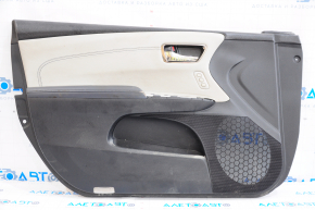 Door trim card front left Toyota Avalon 13-15 black with gray insert, under memory, worn armrest