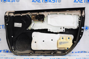 Door trim card front left Toyota Avalon 13-15 black with gray insert, under memory, worn armrest