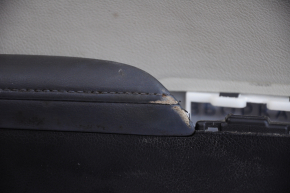 Door trim card front left Toyota Avalon 13-15 black with gray insert, under memory, worn armrest