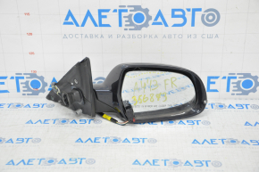 Right side mirror complete Audi A4 B8 08-16 6 pins, heated, turn signal, blue, broken turn signal, scratched mirror element