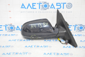 Right side mirror complete Audi A4 B8 08-16 6 pins, heated, turn signal, blue, broken turn signal, scratched mirror element