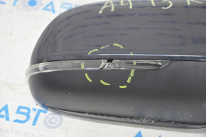 Right side mirror complete Audi A4 B8 08-16 6 pins, heated, turn signal, blue, broken turn signal, scratched mirror element