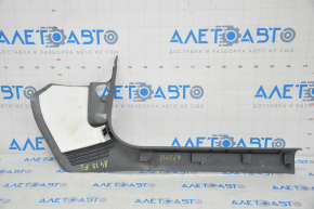 Door sill trim inner front left Audi A4 B8 08-16 sedan, dark gray, scratch, broken guides