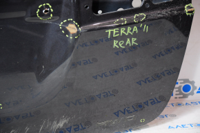 Trunk door bare GMC Terrain 10-17 graphite WA121V dent, swollen paint, rust