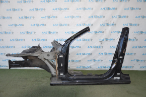 Front left quarter Audi A4 B8 08-16 blue, with central pillar
