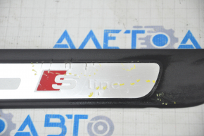 Door sill trim outer front left Audi A4 B8 08-16 sedan chrome S line, scratches