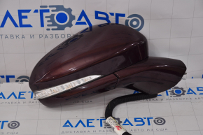 Right side mirror complete Ford Fusion mk5 13-7 pins, turn signal, heated, burgundy