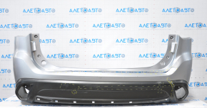 Rear bumper bare Mitsubishi Outlander 16-18 rest, silver, tears, dented, broken fasteners, scratches