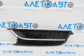Front bumper grille left VW Passat b7 12-15 USA without fog lights, with molding, bumpers