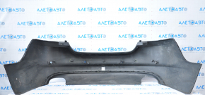 Jaguar XF X250 07-15 black bare rear bumper, for parking sensors, with a lower lip, torn fasteners, dents