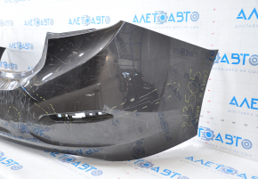 Rear bumper bare Chevrolet Cruze 16 - without parking sensors, graphite, tears, dented, broken fasteners, sawed, scratches