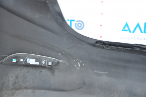 Rear bumper bare Chevrolet Cruze 16 - without parking sensors, graphite, tears, dented, broken fasteners, sawed, scratches
