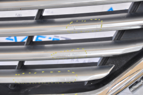 Radiator grill left Lincoln MKC 15-18 prerest with frame, cracked, chrome defect