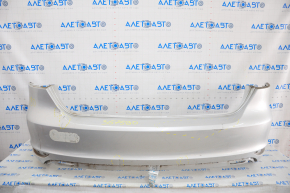 Bare rear bumper VW Jetta 12-14 USA hybrid, silver, dents, broken mount