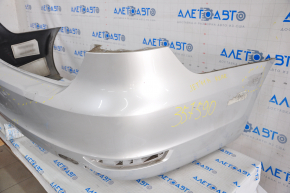 Bare rear bumper VW Jetta 12-14 USA hybrid, silver, dents, broken mount