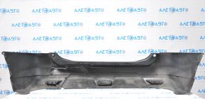 Rear bumper bare Nissan Rogue 14-16 blue dented, torn, broken fasteners