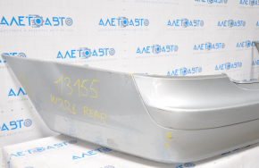 Rear bumper bare Mercedes W221 07-09 pre-rest silver, fasteners torn, broken, filed down from below, painted