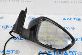 Right side mirror complete VW Passat b7 12-15 USA type as b8 6 pins, turn signal, black, element came off, scratches