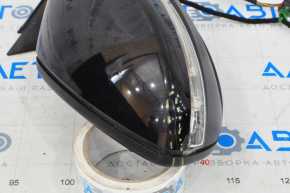 Right side mirror complete VW Passat b7 12-15 USA type as b8 6 pins, turn signal, black, element came off, scratches