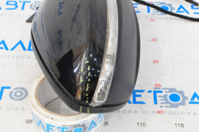 Right side mirror complete VW Passat b7 12-15 USA type as b8 6 pins, turn signal, black, element came off, scratches